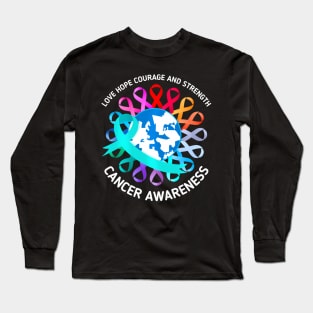 All Cancer Matters Awareness Support World Cancer Long Sleeve T-Shirt